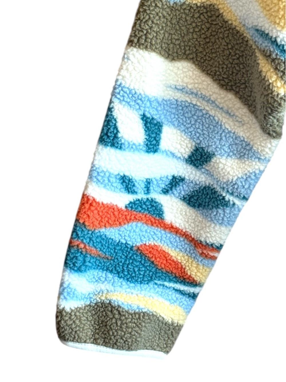 Columbia Helvetia II Half Snap Sherpa Fleece Abstract Mountain Print Gorpcore S - Picture 5 of 6